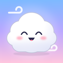 Whoosh! app icon: Puff, a smiling white cloud